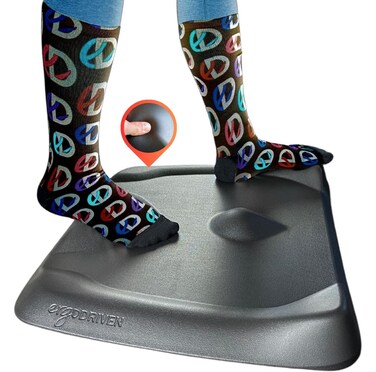 Ergodriven Topo Mini by  The Smaller NotFlat Standing Desk AntiFatigue Mat with Calculated Terrain Obsidian Black