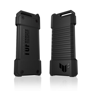 ASUS TUF Gaming A1 External Dual M2 NVMe PCIe SSD Enclosure  USBC SATA interfaces M2 QLatch for Easy Installation Drop Resistance IP68 Water and dust Resistance PS5 and Xbox Support