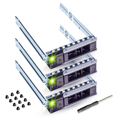 DRIVECADDY 3Pack 35 Hard Drive Caddy  Compatible for Dell PowerEdge Servers  1416th Gen T560 R660 R6625 R7615 R7625 R760 R250 R350 T350 R240 R340 R440 R540  SSD SAS SATA NVMe Tray