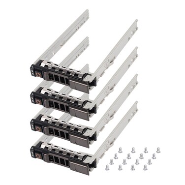 Heretom 4 PCS 25 Hard Drive Caddy Tray for Dell PowerEdge Server  T440 T640 R330 R430 T430 R630 T630 R730 R730XD R830 R930 for G176J and 0G176J