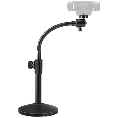 Puroma Webcam Stand GooseNeck Mount Stand Upgraded Desktop Stand for Logitech Webcam C922 C930e C920S C920 C615 and Other Webcam with 14 Thread