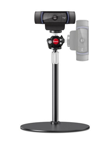 Etour Webcam Desk Mount Stand with 360 Ballhead Heavy Base Height Adjustable Compatible with Logitech Webcam C920 C922 Brio 4K and Other Webcam with 14 Thread for Live StreamingVideo Calling