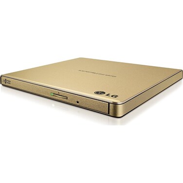LG Electronics USB 30 Compatible SuperMulti Slim Portable DVDRW External Drive for PC Windows Linux Mac OS with MDISC support GP65NG60 Gold
