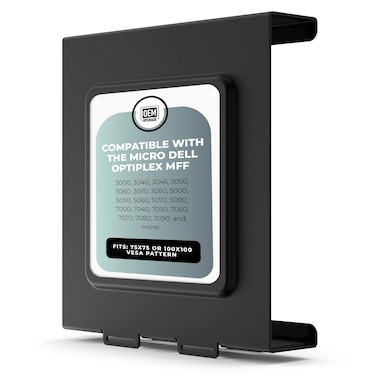 HumanCentric Mount Compatible with Dell OptiPlex Micro Form Factor Case VESA Under Desk and Wall Mount Fits MFF 3040 3046 3050 3060 3070 3080 5050 5060 5070 7040 7050 7060 7070 and More