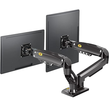 NB North Bayou Dual Monitor Desk Mount Stand Full Motion Swivel Computer Monitor Arm for Two Screens 1727 Inch with 44198lbs Load Capacity for Each Display F160