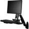 StarTechcom Wall Mount Workstation  Articulating Full Motion Standing Desk with Ergonomic Height Adjustable Monitor  Keyboard Tray ArmMouse  Scanner HoldersSingle VESA Display WALLSTS1black