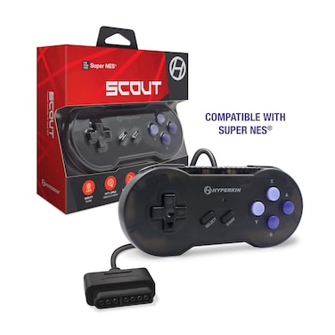 Hyperkin Scout Premium Controller for Super NES Space Black  Super NES