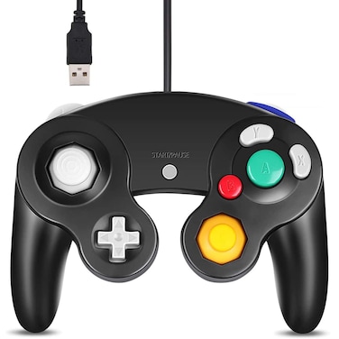 Arrocent GC Controller Replacement for Gamecube Controller Compatible with Wired USB Game Cube ControllerPC Windows 7 8 10 Black