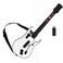 GameGoby Guitar Hero Controller for PC and PS3  Wireless Guitar for Guitar Hero Rock Band  Clone Hero Games Guitar Hero Guitar with Strap  Wireless Dongle 5 Keys White Strat