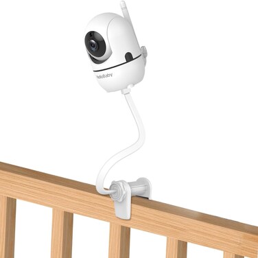 HelloBaby Monitor Mount Compatible with HB6550 HB6560 HB65 HB66 HB6351 HB40 HB6339 HB6336HB6081 Flexible Clip Clamp Mount Long Gooseneck Arm Indoor Without Tools or Wall Damage