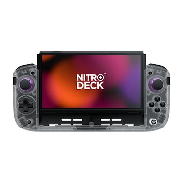 CRKD Nitro Deck Handheld Pro Controller for Nintendo Switch  OLED Model  TV Dockable  Programmable Sidekicks  Back Buttons  TruCollection System Clear White Edition