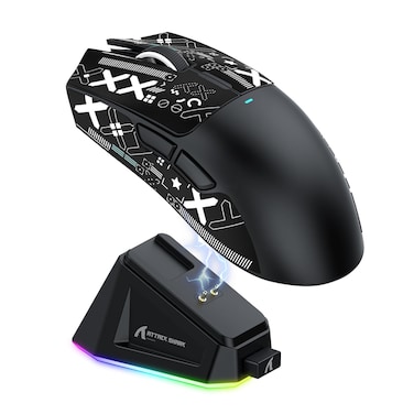 MAGICREFINER Attack Shark X11 59g Superlight Wireless Gaming Mouse with Grip Tape RGB Charging DockBT24G WirelessWired Pc Mouse 22000 DPI5 Programmable Buttons for PcMacBlack