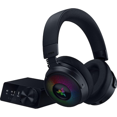 Razer Kraken V4 Pro Wireless Gaming Headset OLED Control Hub  HD Haptics  24GHz Wireless  Bluetooth  USB  35 mm  Super Wideband Mic  For PC Mac PS5 Nintendo Switch Steam Deck Smartphone