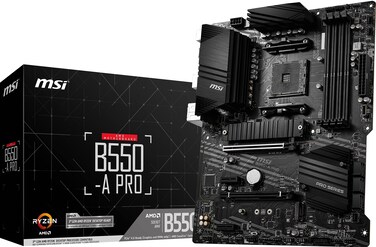 MSI B550A PRO AM4 ATX AMD Motherboard B550 4400 MHz OC RAM 128GB Support SATA 6Gbs 2x M2 slots Copper PCB  Black 9117C56023