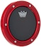 Remo RT000658 6 Red Tunable Practice Pad with Ambassador Ebony Drumhead
