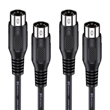 Cable Matters 2Pack 5 Pin DIN MIDI Cable 5 Pin MIDI Cable  6 Feet