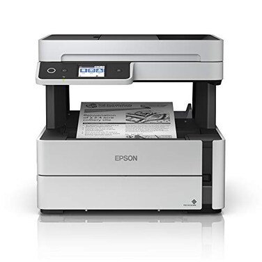 Epson EcoTank ETM3170 Wireless Monochrome AllinOne Supertank Printer with ADF Fax and Ethernet PLUS 2 Years of Unlimited Ink