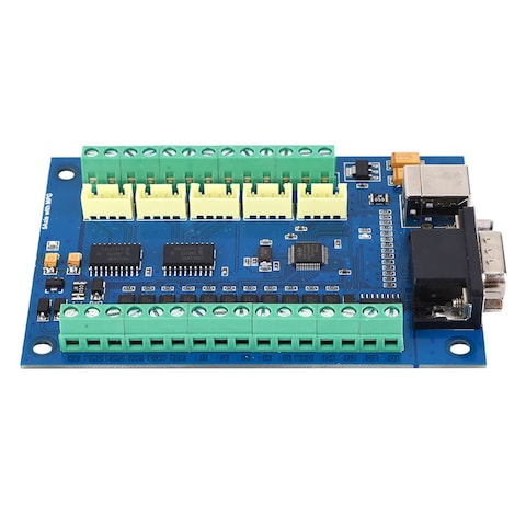 ViaGasaFamido 5 Axis Board Maximum 100kHz MACH3 USB CNC Motion Controller Card Interface Board with Hand Wheel Interface