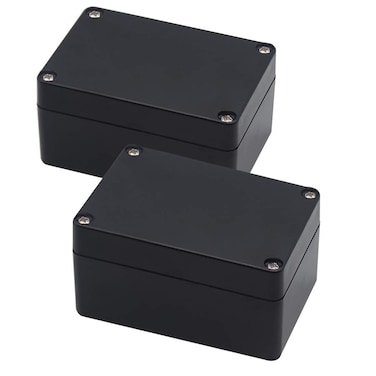 Zulkit Junction Box Project Box IP65 Waterproof Outdoor Box ABS Plastic Electrical Boxes Electronic Enclosure Black 394 x 268 x 197 inch 100X68X50mm Pack of 2
