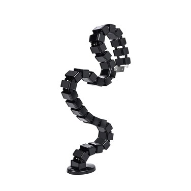 Vwindesk Vertebrae Cable Management Spine Kit  Height Adjustable Desk Quad Entry Wire Organizer Black