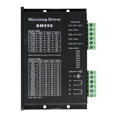BESJMYT Nema 23 24 Motor Driver DM556 for 57 Stepper Motor The Control with Alarm 1 Compatible with 57 60 Motors Software Version V40 Controller Dimension 118x85x34mm 464x335x133inch