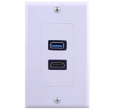 Haokiang HDMI USB 30 Distribution Organization Wall Plates Panel HDMI USB 30 Component Composite Audio Video Wall Face Plate Panel Size 115 MM x 70 MM