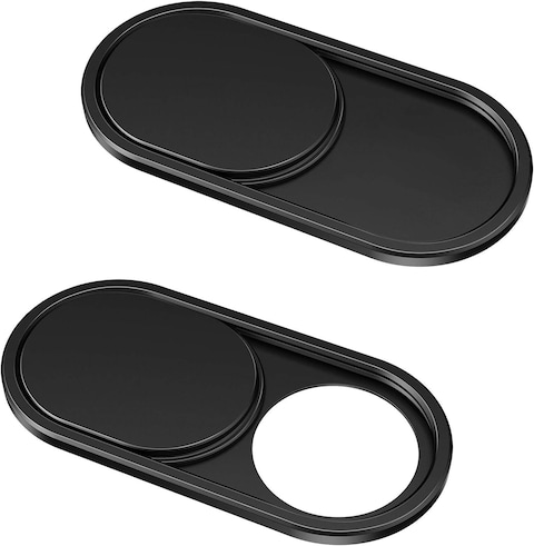 CloudValley Webcam Cover Slide2Pack 0023 Inch UltraThin Metal Web Camera Cover for MacBook Pro iMac Laptop PC iPad Pro iPhone 876 Plus Protect Your Visual Prvacy Black