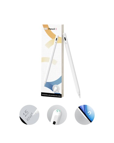 eiP Pencil 2 for iPad 20242018 Full Magnetic 01mm Pixel Precise 2X Durable Tips Palm Rejection Stylus Pen for iPad 109876th Gen iPad Pro 1291113inch M4 iPad Air 345M2 iPad Mini 56