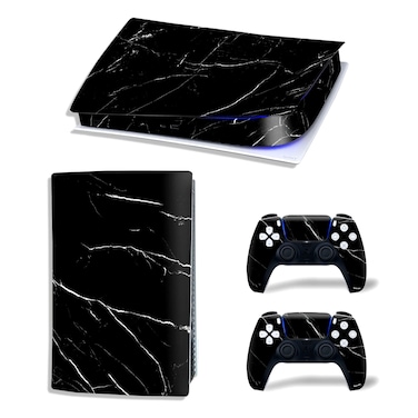 Oiokew Decal Skin for Ps5 Digital Whole Body Vinyl Sticker Cover for Playstation 5 Console and ControllerPS5 Digital Edition Black Marble