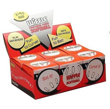 WIFFLE 6 Softball Sized 12 Balls in a Countertop Display