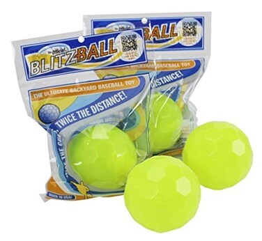BLITZBALL Plastic Baseball 4 Pack  Official Brand  Made in USA