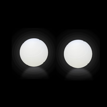 OUTOSSLED Pallino for Light Up Bocce Ball GameSize50mm 2InIncluding Measuring Tape and Storage BagWhite2 Packs