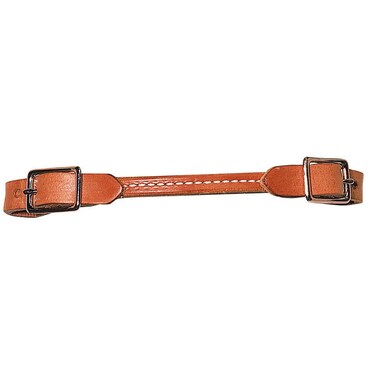 Weaver Leather Harness Leather Nickel Plated Hardware Rounded Curb Strap Russet