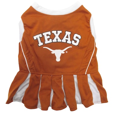 Pets First NCAA TEXAS LONGHORNS DOG Cheerleader Outfit XSmall