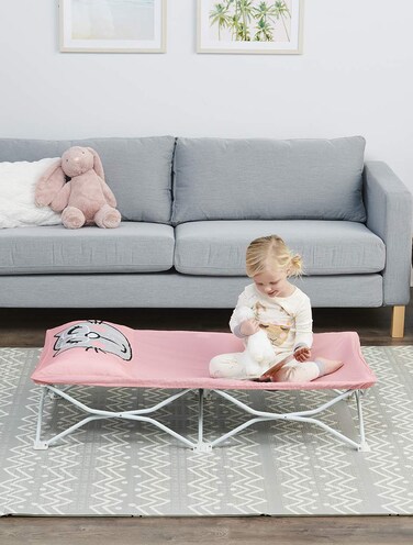 Regalo My Cot Pals Small Single Portable Toddler Bed Cat Pink