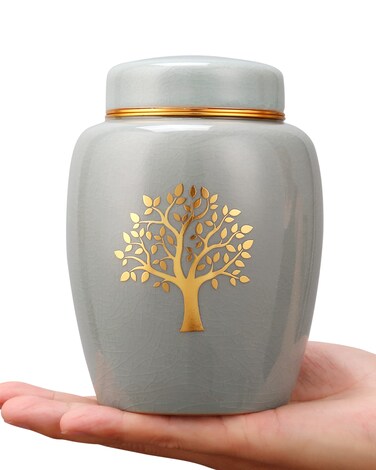 MOCANDA Medium Sized Human Ashes Keepsakes Urn Beautiful Tree of Life Cremation Urn Pet Cat and Dog Urn Adult Funeral Urn