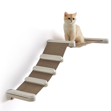 Feandrea Clickat Collection  No002 Cat Climbing Hammock WallMounted Cat Bed with Stairs Cat Wall Perch Extremely Quick Assembly Unlimited Expandability Replaceable Washable Fabric