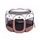 BODISEINT Portable Pet Playpen Dog Playpen Foldable Pet Exercise Pen Tents Dog Kennel House Playground for Puppy Dog Yorkie Cat Bunny Indoor Outdoor Travel Camping Use Large Coffee  Beige