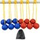 Miokun 6 Pack Ladder Balls Ladder Toss Balls Replacement with Storage Bag for Toss Match Red Blue