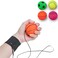 ZUYEE Wrist Band Ball Rubber High Bounce with Velcro Wrist  Elastic String Rebound Bouncy Balls On String for Finger Stiffness Relief Wrist ExerciseChildren Gift Sport Toy Balls Pack of 4