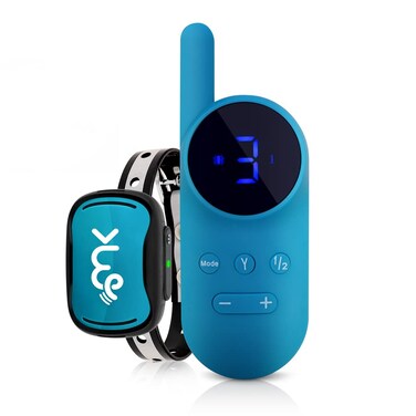 Wiggle Kingdom  Worlds Smallest Shock Collar for Small Dogs with Sound Vibration  Shock Deep Blue