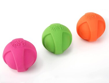 Hartz DuraPlay Ball Squeaky Latex Dog Toy Medium 3 Pack