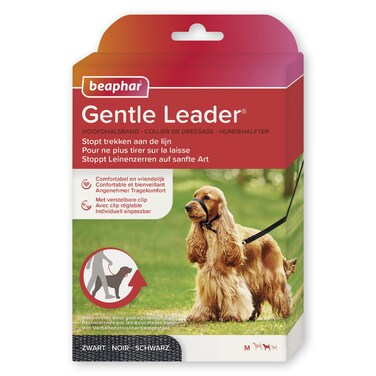 Beaphar  Gentle Leader  Head Collar for Medium Dogs  Stops Pulling On The Lead  Training Aid with Immediate Effect  Endorsed by Behaviourists  Black x 1