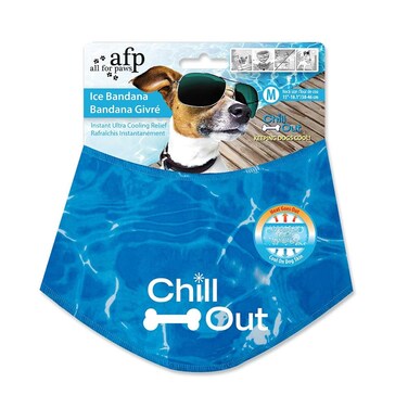 ALL FOR PAWS Chill Out Dog Ice Bandana Instant Cooling Pet Bandana Breathable Scarf Dog Cat Ice Collar for Summer