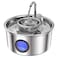 Kittyspout Cat Fountain 32 L SUS 304 Stainless Steel with Transparent Window Cat Fountain with Detachable Stainless Steel Bowl UltraQuiet 5Layer Filtration System