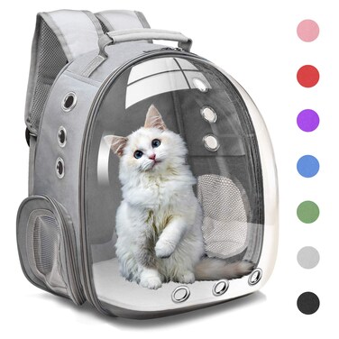 Henkelion Cat Backpack Carrier Bubble Carrying Bag Small Dog Backpack Carrier for Small Medium Dogs Cats Space Capsule Pet Carrier Dog Hiking Backpack Airline Approved Travel Carrier  Grey