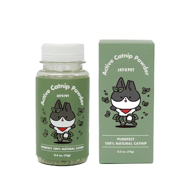 JAYU PET Active Catnip Powder 05 oz  Potent Fresh Leaves for Entertaining Cats Reducing Stress  Anxiety Reviving Old Toys