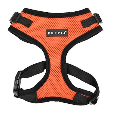 Authentic Puppia RiteFit Harness with Adjustable Neck Orange Extra Large