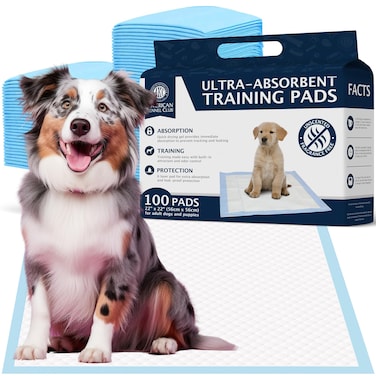 American Kennel Club Puppy Training Pads with Ultra Absorbent Quick Dry Gel  22 x 22 Pee Pads for Dogs  100 Count Unscented