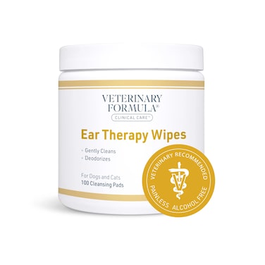 Veterinary Formula Clinical Care Ear Therapy Wipes 100ct  Cat and Dog Ear Cleaner  Help Relieve Itchy Ears Quickly  Effectively Remove Dirt Debris and Foul Odor